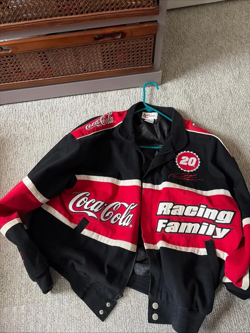 Coca-Cola Black and Red Racing Family Bomber Jacket